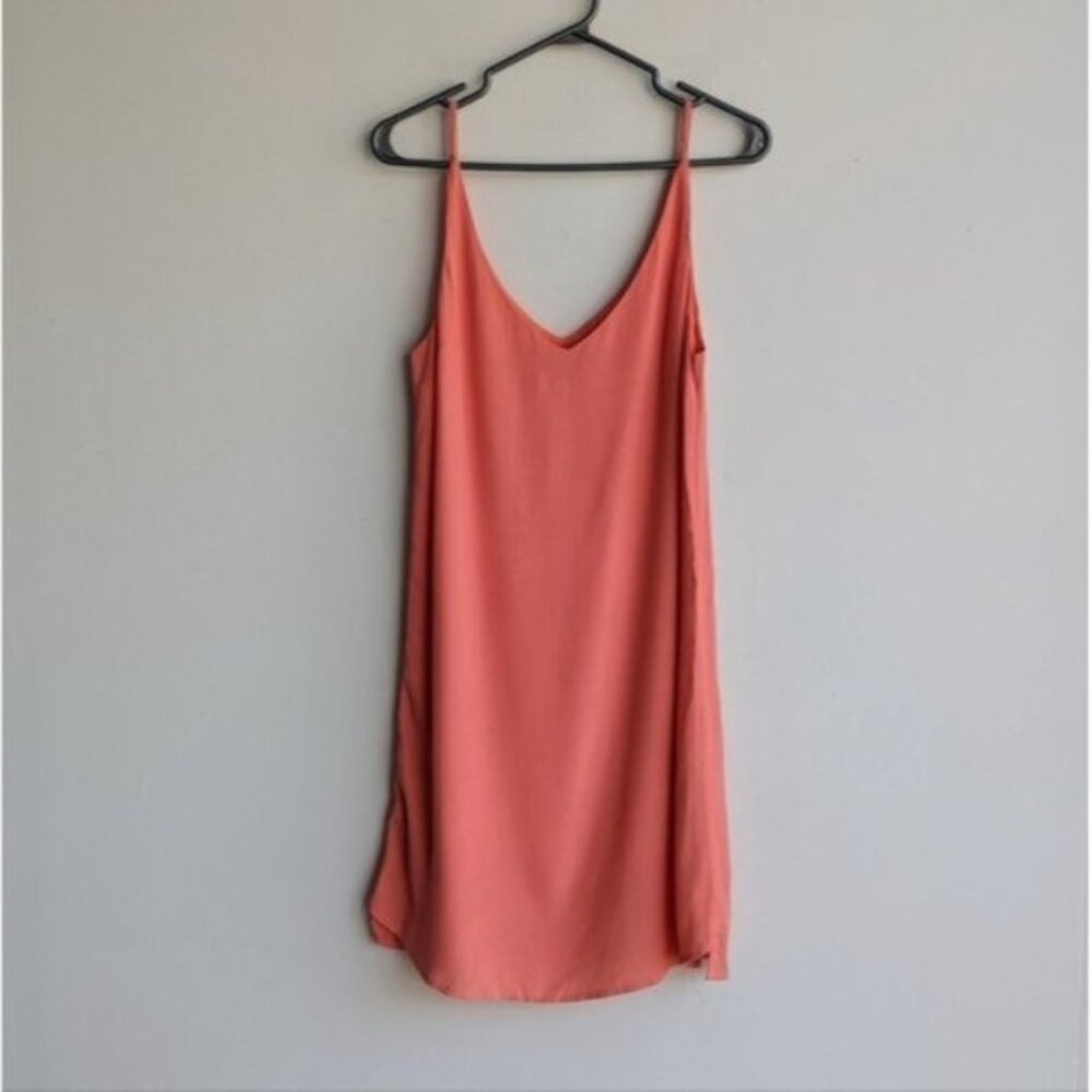 Topshop coral sleeveless shift dress